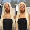 613 Blonde Hair Wig 360 HD Lace Frontal Human Hair Wigs Brazilian Straight Hair - KissLove Hair