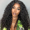 Double Drawn Crimped Hair 5*5 HD Lace Wig Water Wave 14A Brazilian Virgin Human Hair Wigs - Kisslove Hair