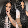 Double Drawn Crimped Hair 5*5 HD Lace Wig Water Wave 14A Brazilian Virgin Human Hair Wigs - Kisslove Hair