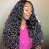 Double Drawn Crimped Hair 5*5 HD Lace Wig Water Wave 14A Brazilian Virgin Human Hair Wigs - Kisslove Hair