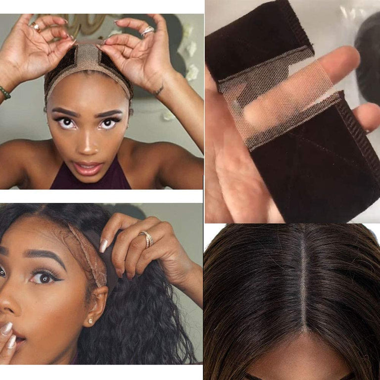 Lace Wig Grip Band Velvet Adjustable Elastic Band With Swiss Lace For Wigs - KissLove Hair