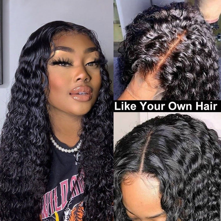 5x5 HD Lace Closure Wig Deep Wave Brazilian Hair Wigs- KissLove Hair