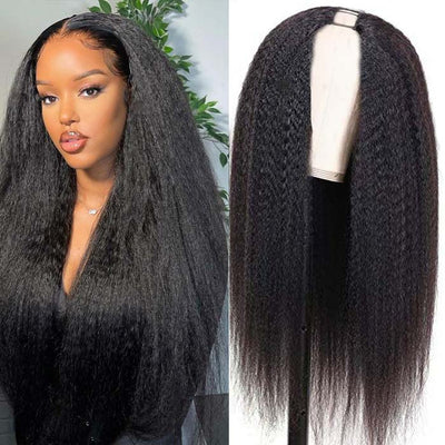 Kinky Straight U Part Wig Brazilian Human Hair Wigs - KissLove Hair