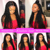 Deep Wave 3 Bundles With 13x4 Lace Frontal Brazilian Human Hair Weave