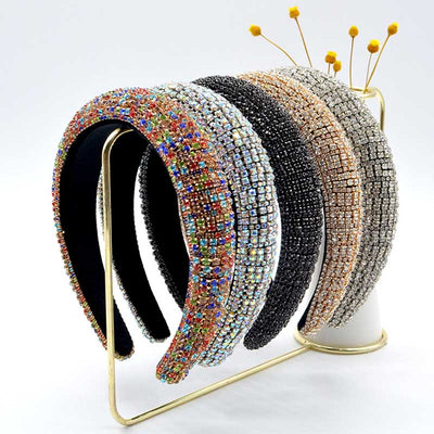Diamond Crystal Wide Headband Bejewelled Hairband Glitter Hair Accessories - KissLove Hair