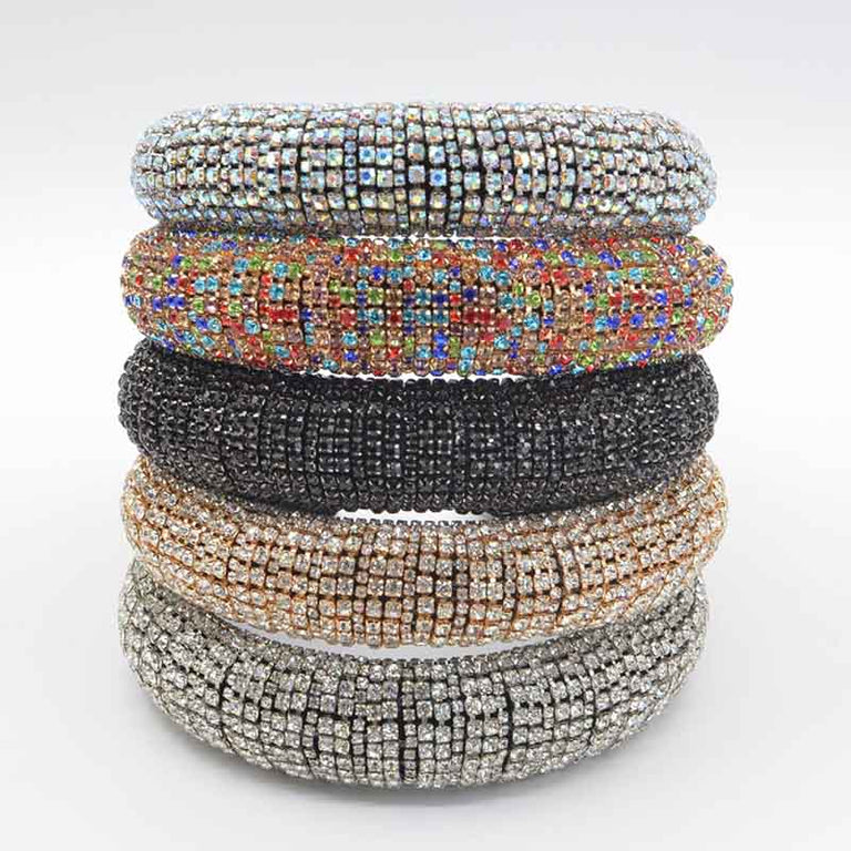 Diamond Crystal Wide Headband Bejewelled Hairband Glitter Hair Accessories - KissLove Hair