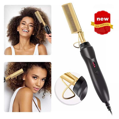 Hair Straightener Flat Irons Straightening Brush Hot Heating Comb - KissLove Hair