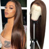 Kisslove Pre-Everything Chocolate Brown Wig 360 Lace Wig Straight Human Hair Wigs - KissLove Hair
