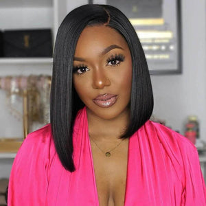 Type-C Side Part Bob Wig 6x4x1.25 Lace Wig Silky Straight Virgin Human Hair Wigs - KissLove Hair