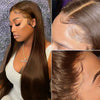 Kisslove Pre-Everything Chocolate Brown Wig 360 Lace Wig Straight Human Hair Wigs - KissLove Hair