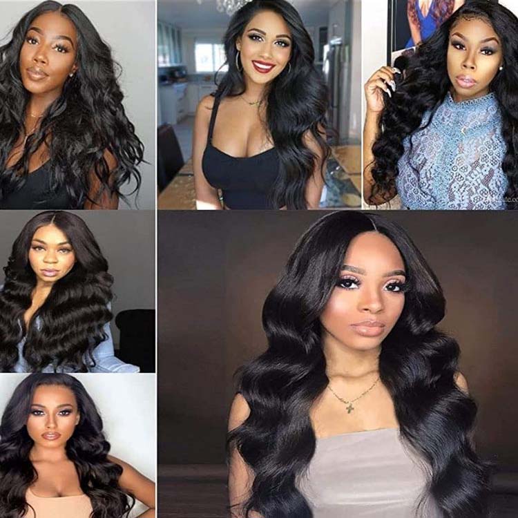 [Flash Deal] V Part Wig Body Wave Glueless Human Hair Wigs 16~24inch