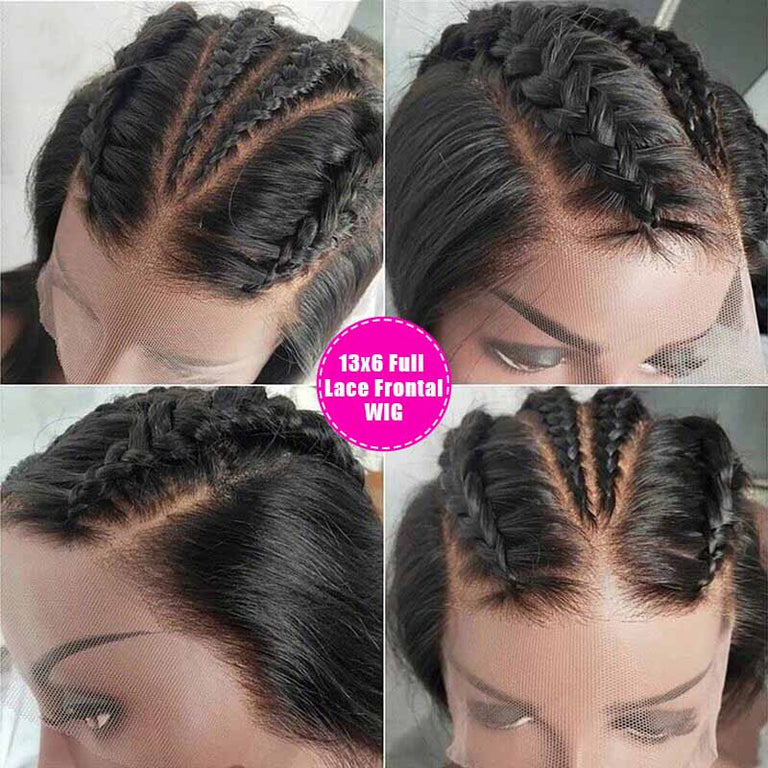 Jerry Curly 13x6 Full Lace Wig Transparent Lace Frontal Wigs 14A Natural Black Hair - KissLove Hair