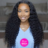 Double Drawn Crimped Hair 5*5 HD Lace Wig Water Wave 14A Brazilian Virgin Human Hair Wigs - Kisslove Hair