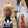 613 Blond Body Wave 3 Bundles With Closure 10A Brazilian Virgin Hair 