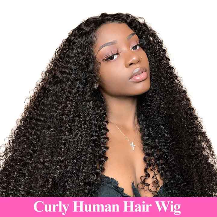 Kinky Curly Lace Front Wigs Human Hair Lace Wig- KissLove Hair