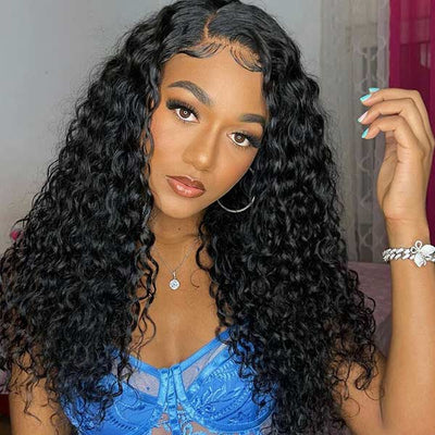 Water Wave 4x4 HD Lace Wig Glueless Lace Closure Wigs KissLove Hair - KissLove Hair