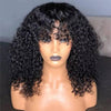 [Wear & Go] Bob Wig With Bangs Jerry Curly Hair Glueless Wig 100% Human Hair - KissLove Hair