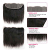 13x4 HD Lace Frontal Closure, 100% Virgin Human Hair, Transparent Closures