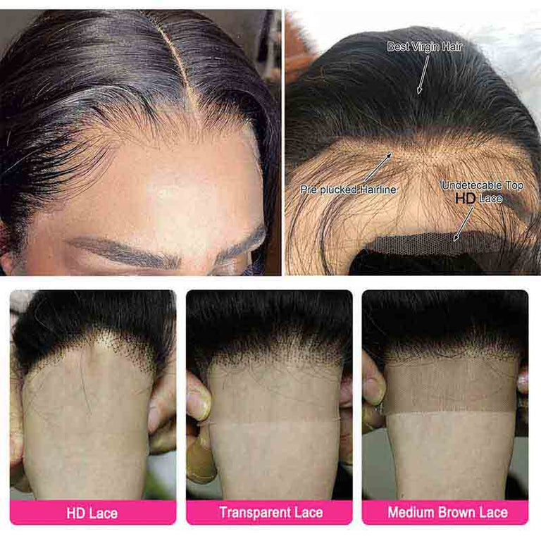 13*4 HD Lace Frontal Closure With Bundles Loose Wave 12A Brazilian Virgin Hair Weaves - KissLove Hair