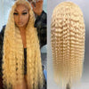 5*5 6*6 HD Lace Wig 613 Blonde Hair Deep Curly Wave Brazilian Human Hair Wigs - Kisslove Hair