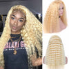 5*5 6*6 HD Lace Wig 613 Blonde Hair Deep Curly Wave Brazilian Human Hair Wigs - Kisslove Hair