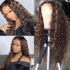 5*5 Transparent HD Lace Wig Highlight Deep Wave Wig Brazilian Virgin Human Hair Wigs - KissLove Hair