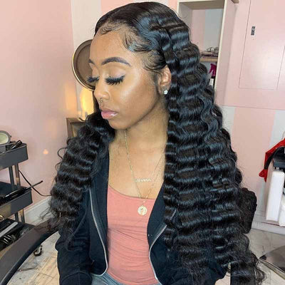 360 Transparent Lace Wigs Pre Plucked With Baby Hair Loose Deep Wave Human Hair Wigs - Kisslove Hair