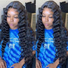 Crimped Hair 5*5 HD Lace Wig Loose Deep Wave 10A Brazilian Virgin Human Hair Wigs - Kisslove Hair