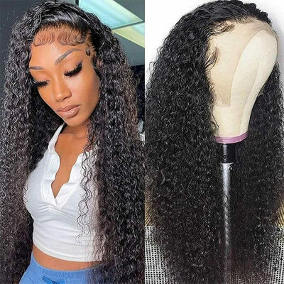 Jerry Curly Wave Wig 13x6 Transparent HD Lace Front Wigs 14A Double Drawn Hair - KissLove Hair