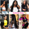 Brazilian Straight Hair 3 Bundles With Frontal Virgin Human Hair Weave