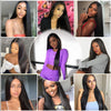 Glueless 4*4/5*5 Lace Closure Wig Long Brazilian Straight Human Hair Wigs -KissLove Hair