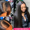 U Part Wig 10A Brazilian Straight Human Hair Wigs - KissLove Hair