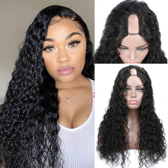 U Part Wig Glueless Cheap Human Hair Wigs - KissLove Hair